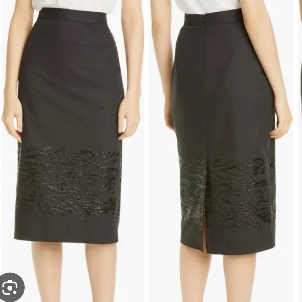 Rachel Comey Black Midi Skirt with beautiful Sequins on lower part